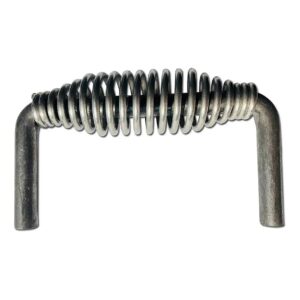 3/8" Stainless Spring Handle with 1/2" Steel Rod for BBQ Pits and Trailers