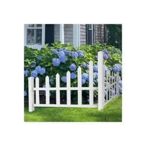 38 x 95 Vinyl White Country Scalloped Accent Fencing Corner Panel for Backyard Patio Yard