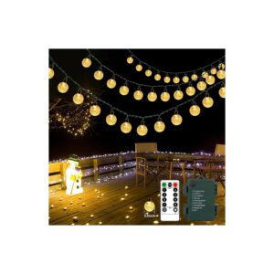 39ft 80LED Small Globe Fairy Lights with Remote Control and Dimmable Function for