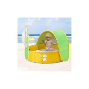 3D Baby Beach Tent for Kids with Pool, Sun Shade, and Basketball Hoop for Active Play