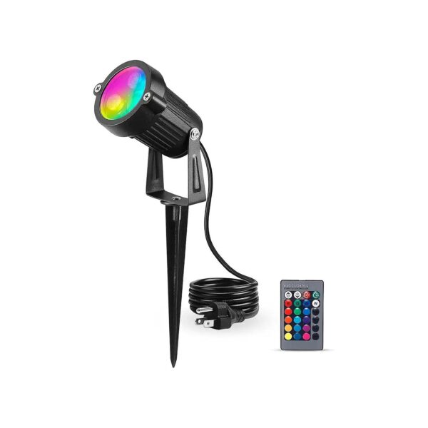 3-Piece RGB LED Landscape Light Kit for Outdoor Use