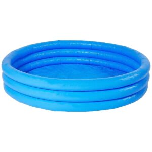 3-Ring Stable Blue Vinyl Inflatable Pool with Vinyl Frame