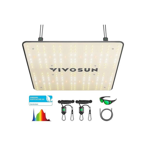 3x3 Tent LED Grow Light with 4-Level Dimmer and Sunlike Spectrum for Optimal Plant Growth