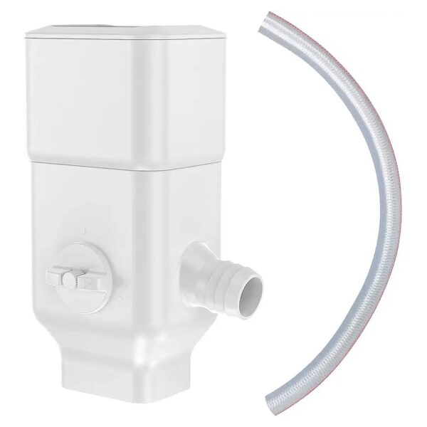 3x4 and 2x3 Downspout Rainwater Diverter for Rain Barrel Connection with Adjustable Valve