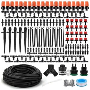 4" Adjustable Drip Irrigation Kit for Garden, Greenhouse, and Lawn