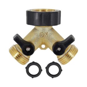 4" Brass Hose Connectors for Y Connector Garden Hose Adapter Connector