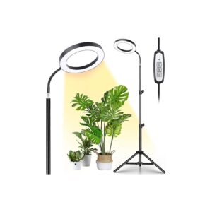 4 Dimmable Levels, Height Adjustable Stand, and AUTO Timer for Indoor Plants