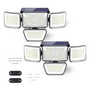 4 Heads, 278 LEDs, 3000LM, IP65 Waterproof, 3 Lighting Modes, Adjustable Heads