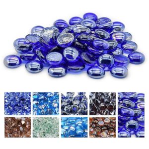 4 Inch Cobalt Blue Fire Glass Beads for Indoor and Outdoor Gas Fireplaces and Pits