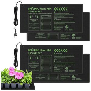 4 Pack Flexible Waterproof Seedling Heat Mats for Convenient Seed Starting