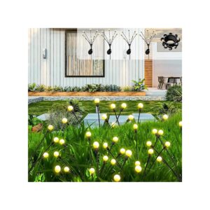 4 Pack Solar Firefly Garden Lights with Swaying Motion and High Efficiency