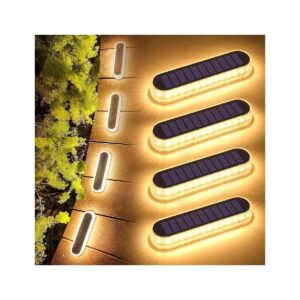 4 Pack Solar Powered Lights for Outdoor and Indoor Pathway Lighting