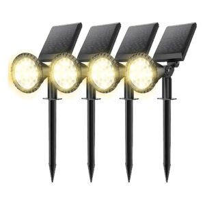 4 Pack Solar Spotlights for Outdoor Tree and Garden Lighting