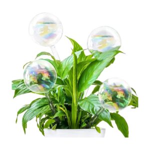 4 Piece Set of Colorful Glass Watering Globes for Flowerpots and Home Decoration