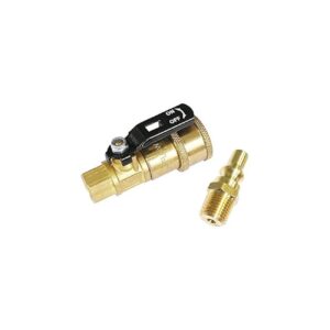 4 Quick Connect Kit Shut Off Valve Full Flow Plug Solid Brass