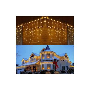 400 LED Icicle Christmas Lights with 8 Modes and Advanced Timer Functionality