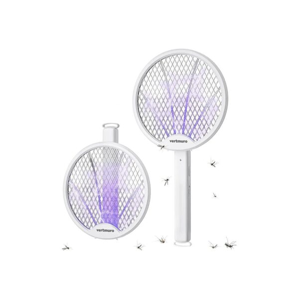 4000V Electric Fly Swatter with UV Light and Automatic Mode for Home and Office