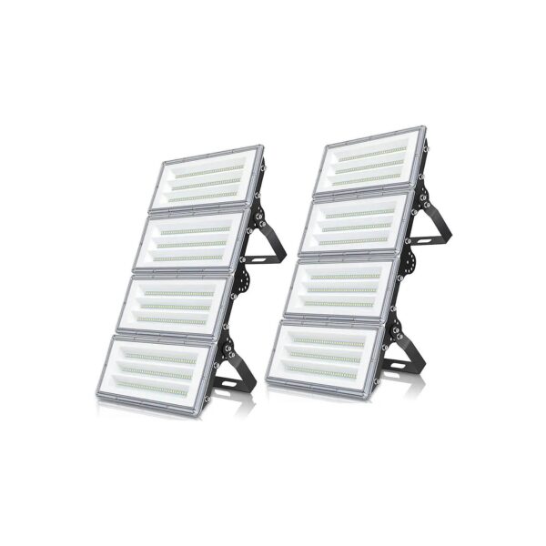 400W LED Flood Light 2-Pack with 12,000 Watts Total Power for Bright Outdoor Lighting