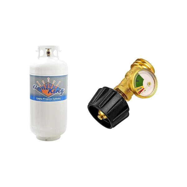 40lb Steel Propane Tank with Premium Brass Gauge Level Indicator and Safety Valve