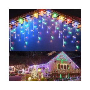 416 LED Christmas Lights with 78 Drops and 8 Modes for Colorful Outdoor Decorations