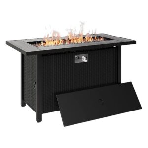 45 Inch Outdoor Propane Gas Fire Pit Table with Solid Steel Frame and CSA Certification