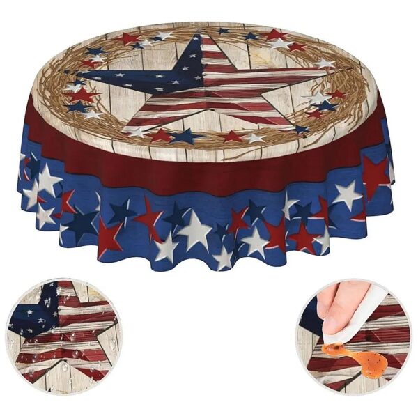 47 Inch Round Tables, 60 Inch, Black Polyester, Waterproof, and Decorative