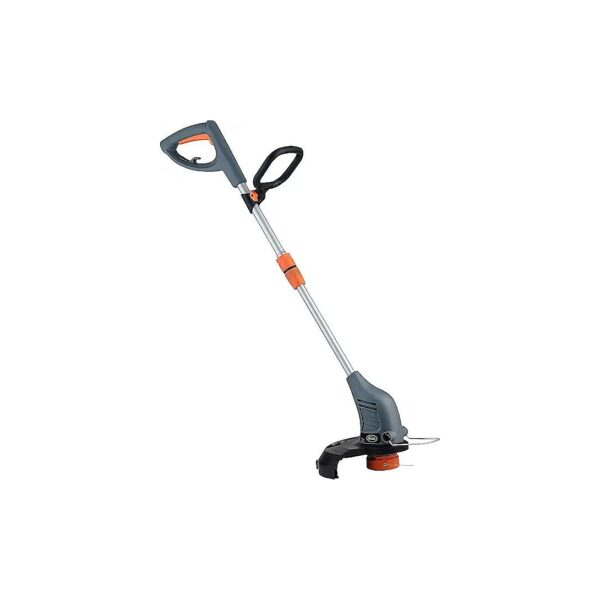 4-Amp Corded Electric Grass Trimmer with Telescopic Pole and Built-In Cord Hook