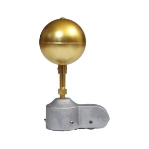 4-Inch Gold Anodized Flagpole Ball and 3-Inch Cast Aluminum Truck Pulley Ornament Set