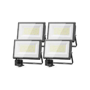 4-Pack Black LED Flood Lights 50W 5000lm Energy-Efficient Work Light