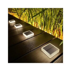 4-Pack LED Solar Powered Step Lights for Walkway Lighting