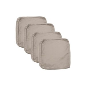 4Pack Patio Cushion Slip Covers Replacement Outdoor Seat Cushion Slip Cover Tan