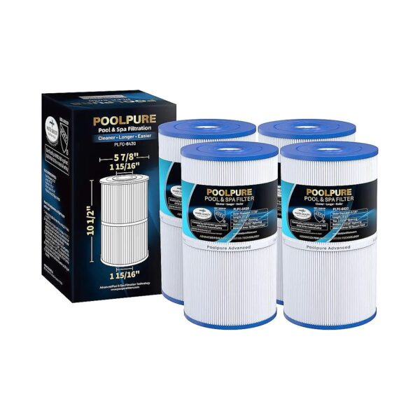 4-Pack Replacement Spa Filter with 30 sq ft Filtration Area for Pools and Spas