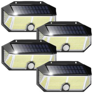 4-Pack Solar Outdoor Lights for Gardens, Patios, and Garage Security