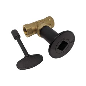 4-Turn On/Off Ball Valve Kit for Gas Fire Pits with 1/2" NPT