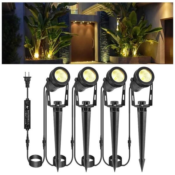 4in1 LED Landscape Spot Lights with Transformer, 12V DC, 1200LM, IP65 Waterproof