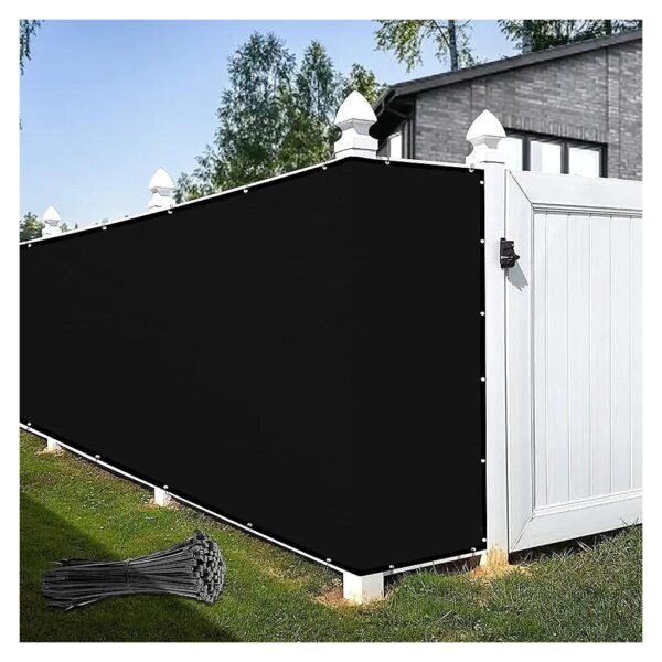 4x15 Heavy Duty Black Fence Screen Cover Windscreen with Custom Order Option