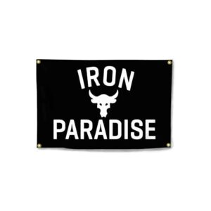 4x6ft HD Iron Paradise Flag for Outdoor Indoor Gym Decoration