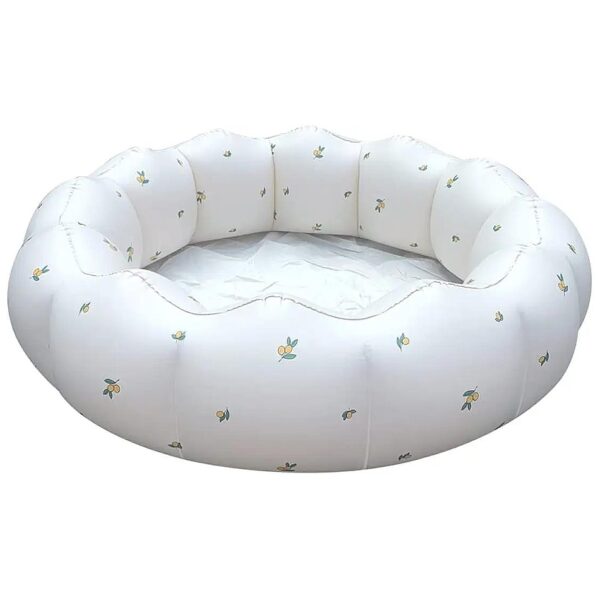 4x8 In White Inflatable Portable Baby Pool for Compact Storage and Easy Carry