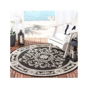 5 3 Round Waterproof Non Shedding Area Rug for Patio Backyard and Mudroom Use