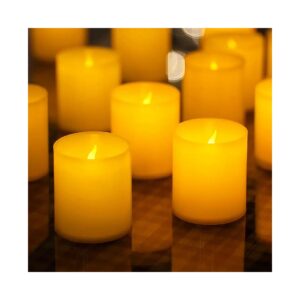 5" D x 7" H LED Votive Candles for Home Decor Lighting