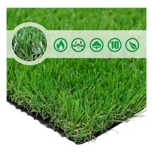 5 FT x 10 FT Artificial Grass Rug with High-Quality Synthetic Material