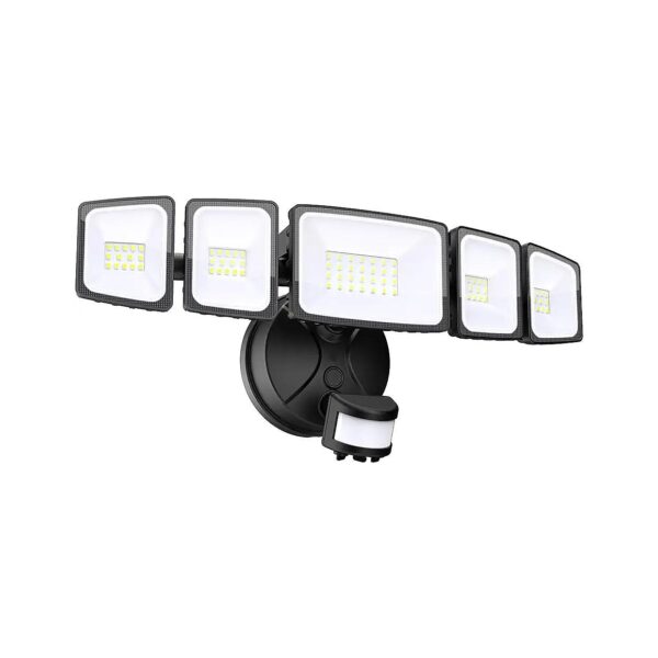 5 Head LED Flood Light with Motion Activated Technology for Outdoor Spaces and Entryways