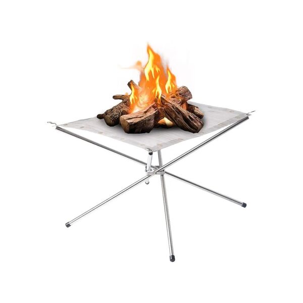 5 Inch Foldable Fire Pit with Carrying Bag for Outdoor Adventures