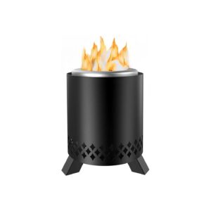 5 Inch Smokeless Tabletop Fire Pit with Stand for Camping and Backyard Use