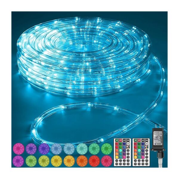 50 Foot RGB Color Changing Rope Lights for Indoor or Outdoor Decoration