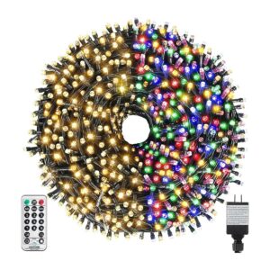 500 Led Color Changing Fairy Lights with Dimmable and Waterproof for Outdoor Use