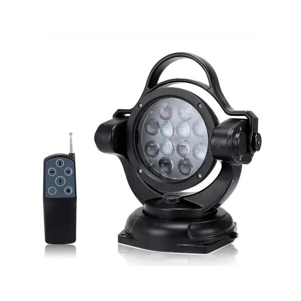 5000LM Waterproof LED Rotating Searchlight for Boat and Home Protection