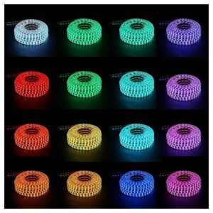 50FT Flexible LED Rope Light with 16 Colors and 10 Modes for Dynamic Lighting Options