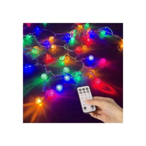 50ft Extendable LED String Lights with Multicolor Warm White Lighting and Remote Control