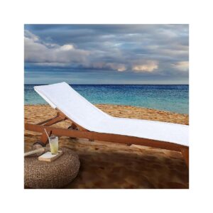 530 GSM Turkish Cotton Chaise Lounge Towel Cover for Pool or Beach